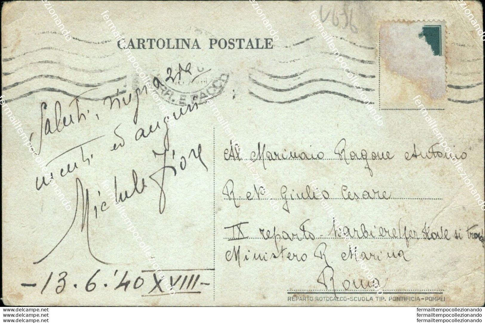 V696 Cartolina  Saluti Da Pompei Provincia Di Napoli - Napoli (Neapel)