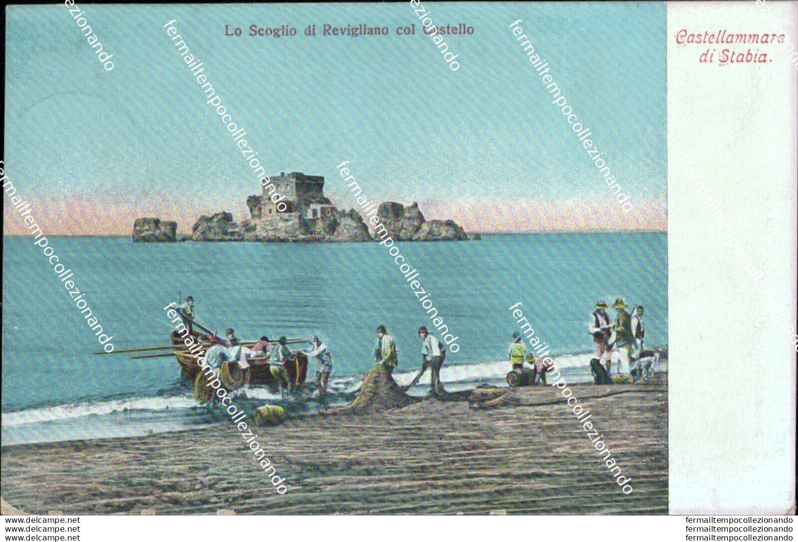 Bg519  Cartolina Castellammare Di Stabia Lo Scoglio Di Rovigliano Napoli - Napoli (Naples)