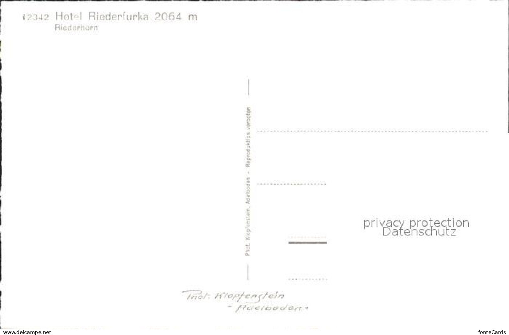 11836997 Riederhorn Hotel Riederfurka Riederhorn - Other & Unclassified