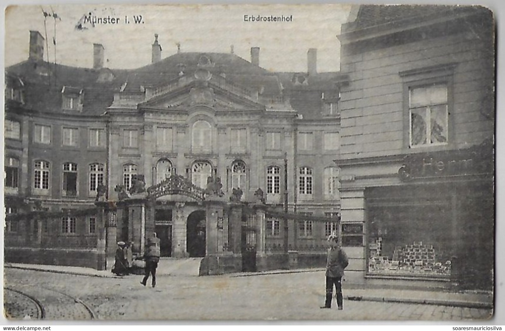 Germany 1906 Postcard Photo Erbdrostenhof Palace In Münster Editor CKD Cramers Kunstanst Dortmund No. 17787 Used - Münster