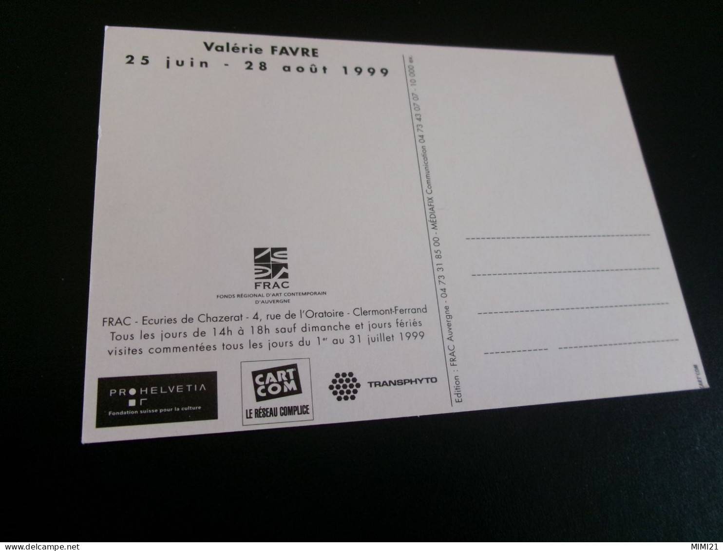 BELLE CARTE " EXPOSITION DE VALERIE FAVRE..1999" .. - Pittura & Quadri