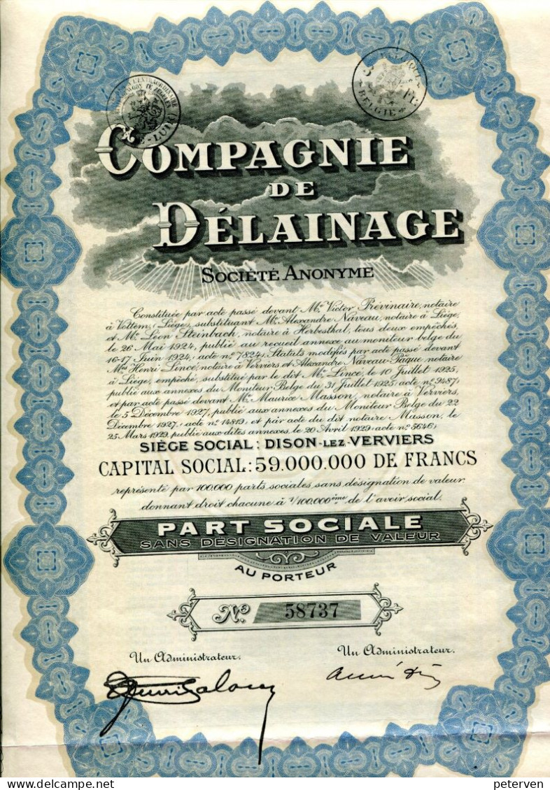 COMPAGNIE De DÉLAINAGE - Textil