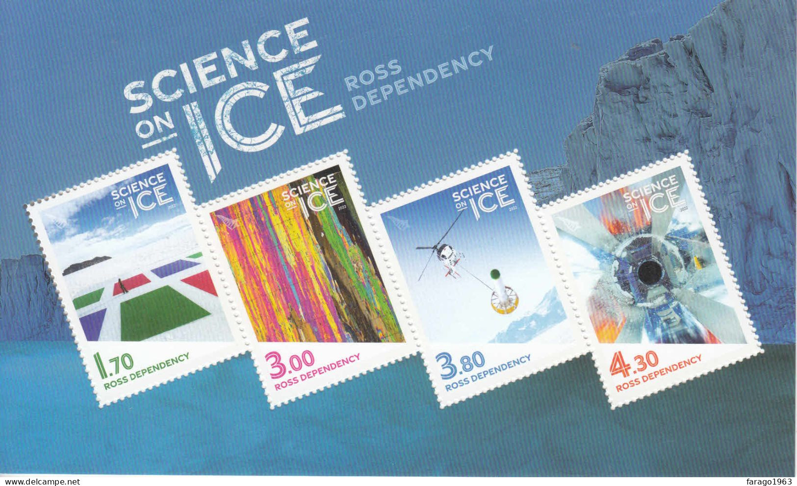 2022 Ross Dependency Science On Ice Helicopters Souvenir Sheet MNH @ BELOW FACE VALUE - Ongebruikt