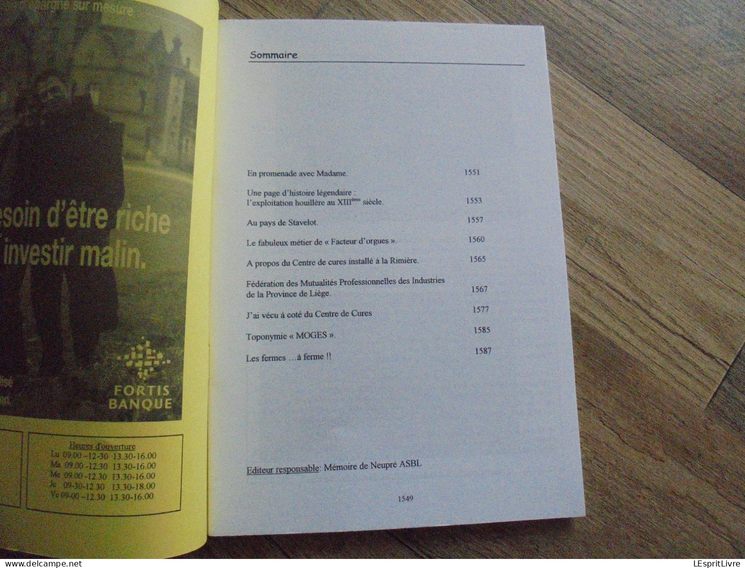 MEMOIRE DE NEUPRE N° 41 Régionalisme Exploitation Houillère Charbon Mine Rimière Centre Cures Mutualités Ehein - Bélgica