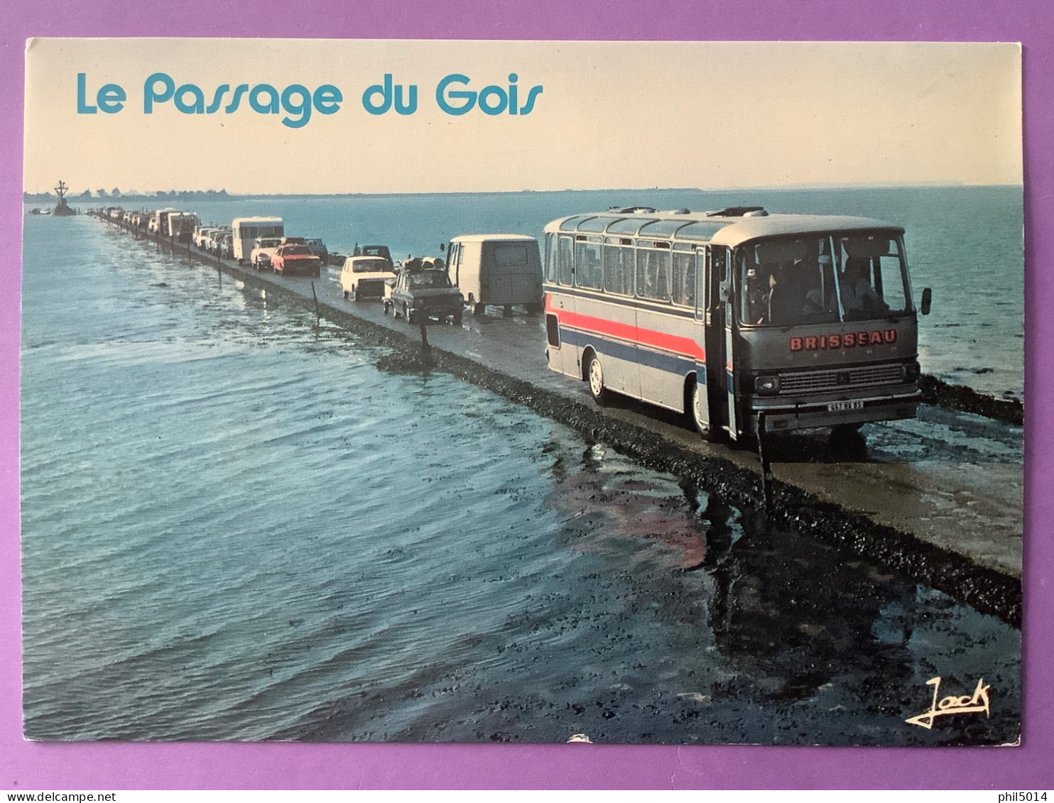 85   CPSM    ÎLE De NOIRMOUTIER  Passage Du Gois       Bus, Voitures……     Bon état - Ile De Noirmoutier