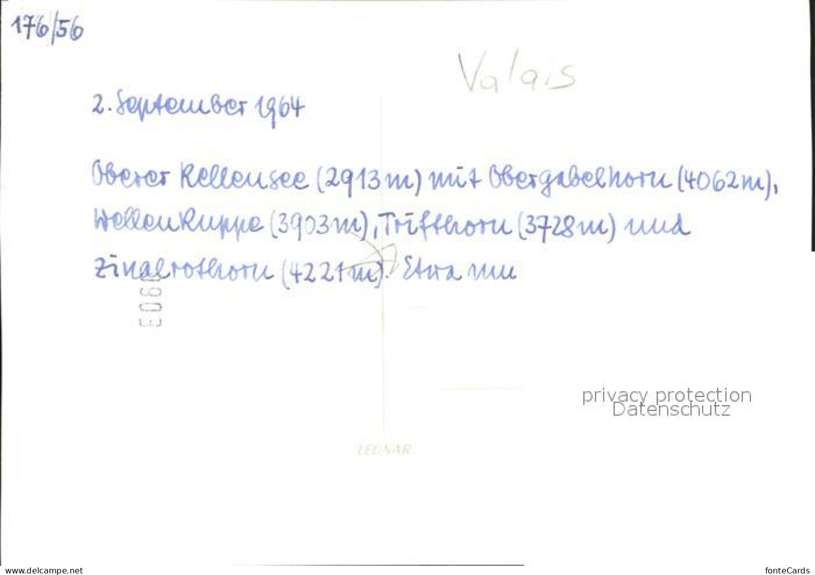 11825276 Obergabelhorn Kellensee Wellenkuppe Obergabelhorn - Altri & Non Classificati