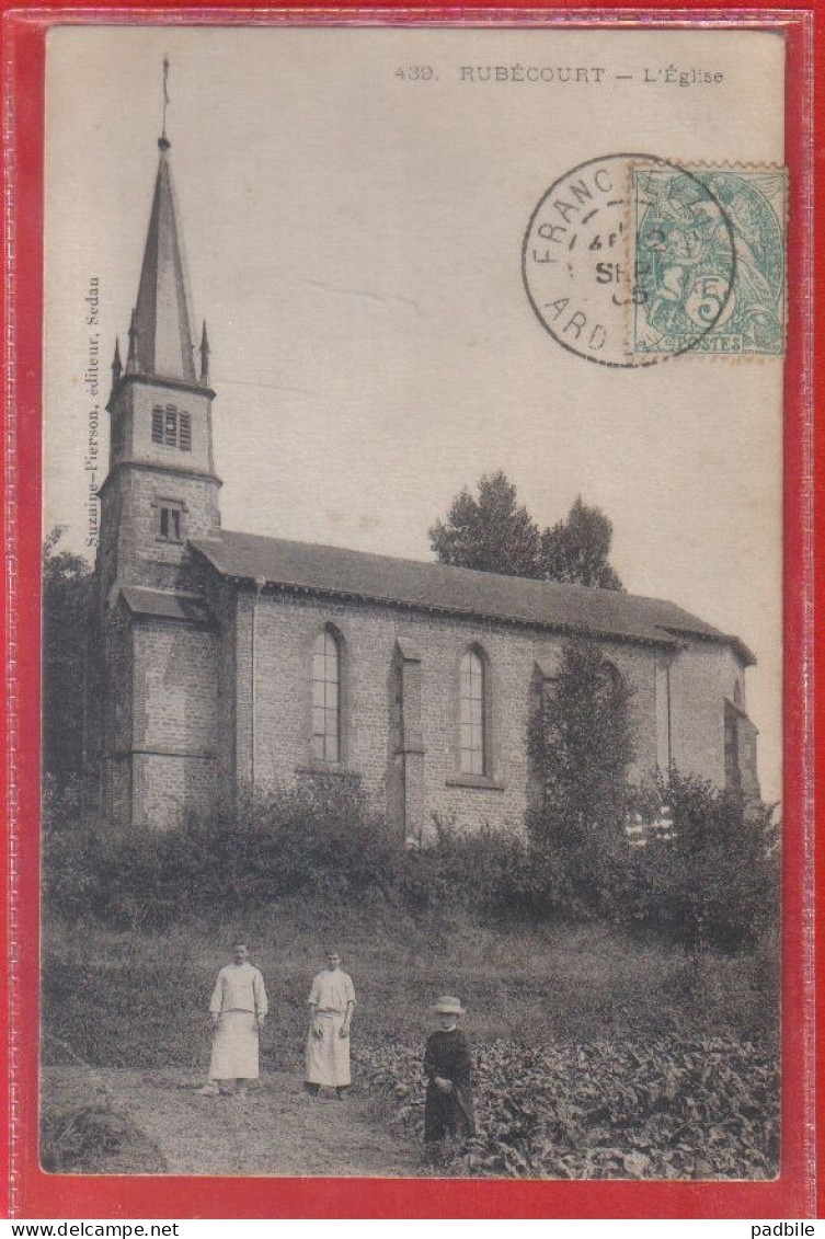 Carte Postale 08. Rubécourt  L'église  Très Beau Plan - Sonstige & Ohne Zuordnung