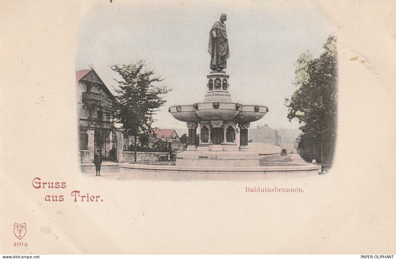 5500 TRIER, Balduinsbrunnen, Ca. 1900, Handcoloriert - Trier