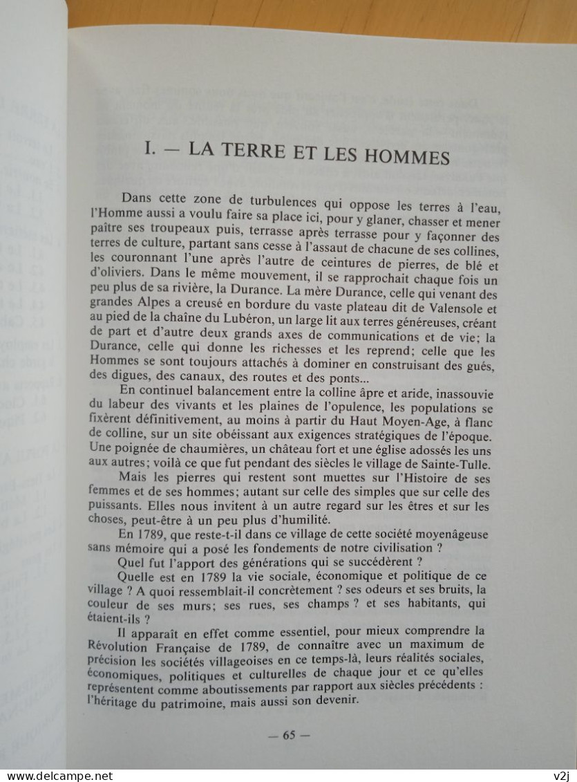 Sainte-Tulle un village pendant la Révolution. C. Blanc, M. Donato, Jean Vivoli