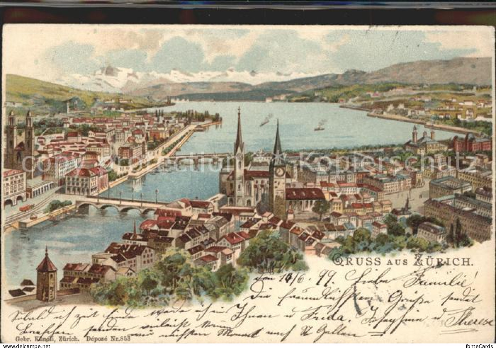 11818986 Zuerich See Limmat Bruecken Zuerich - Otros & Sin Clasificación