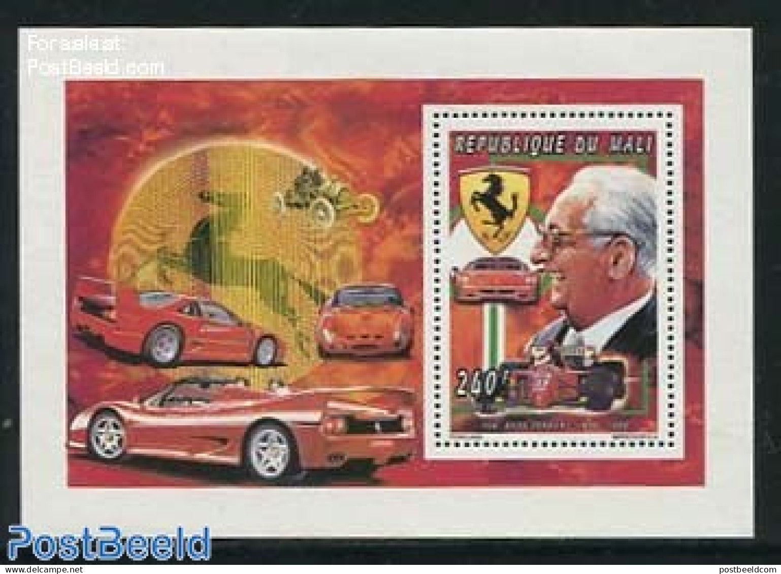 Mali 1995 Ferrari S/s, Mint NH, Sport - Transport - Autosports - Automobiles - Ferrari - Coches