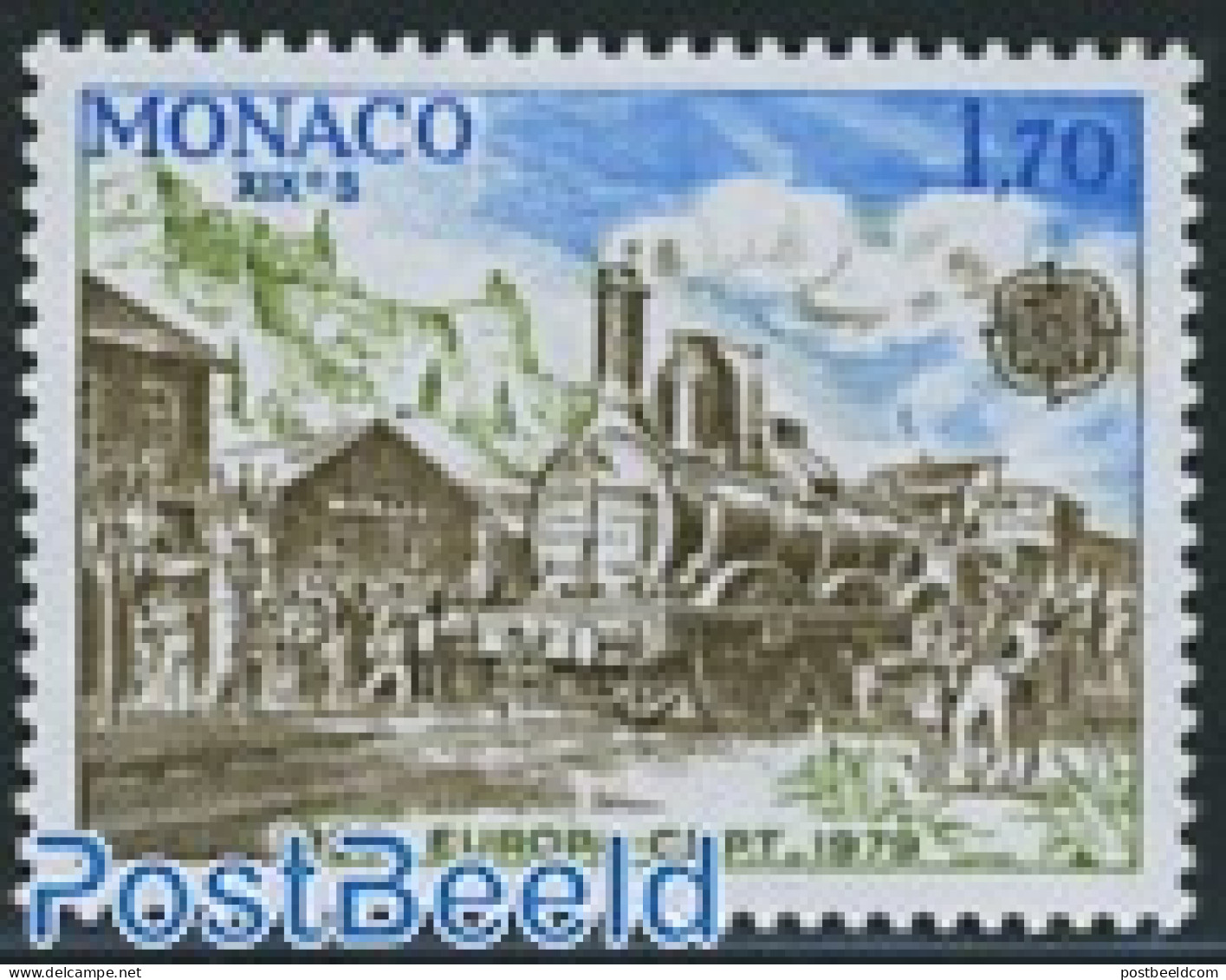 Monaco 1979 Stamp Out Of Set, Mint NH, History - Transport - Europa (cept) - Railways - Neufs