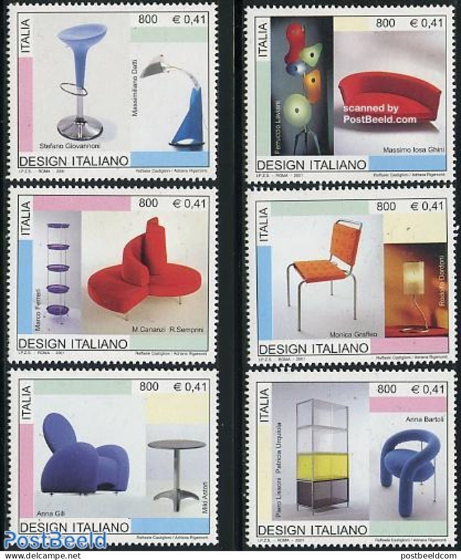 Italy 2001 Design 6v (from S/s), Mint NH, Art - Art & Antique Objects - Autres & Non Classés