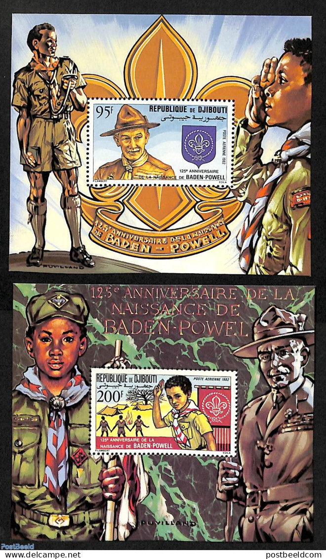 Djibouti 1982 Scouting 2 S/s, Mint NH, Sport - Scouting - Djibouti (1977-...)