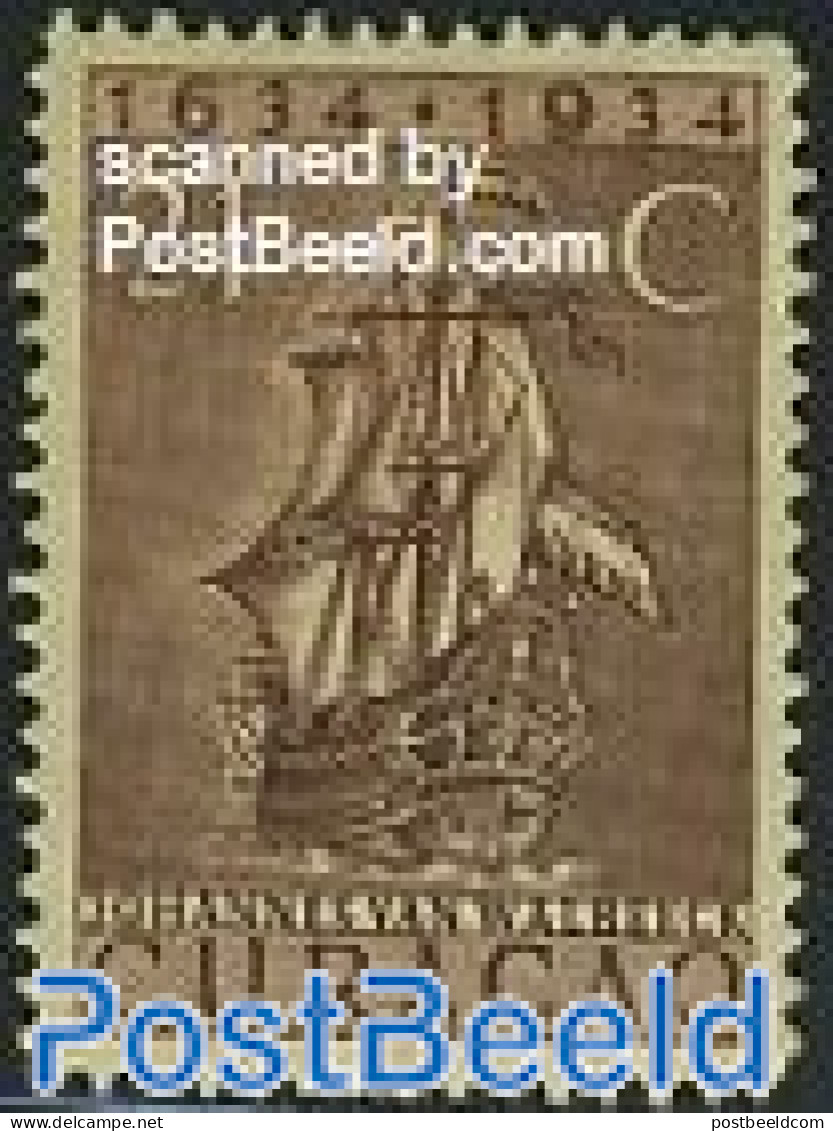 Netherlands Antilles 1934 21c, Johannes Van Walbeeck, Stamp Out Of Set, Unused (hinged), Transport - Ships And Boats - Barcos