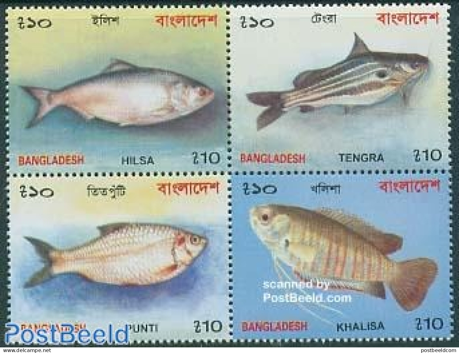 Bangladesh 2001 Fish 4v [+], Mint NH, Nature - Fish - Fishes