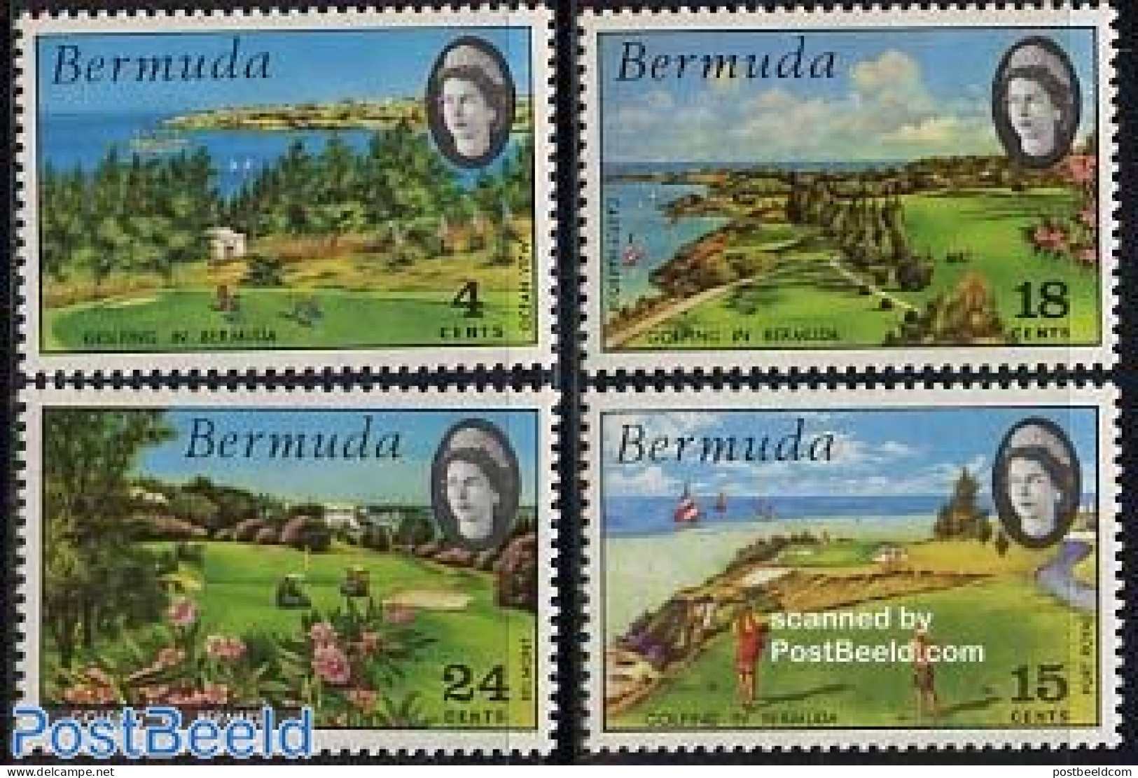 Bermuda 1971 Golf 4v, Mint NH, Sport - Transport - Golf - Sailing - Sport (other And Mixed) - Ships And Boats - Golf