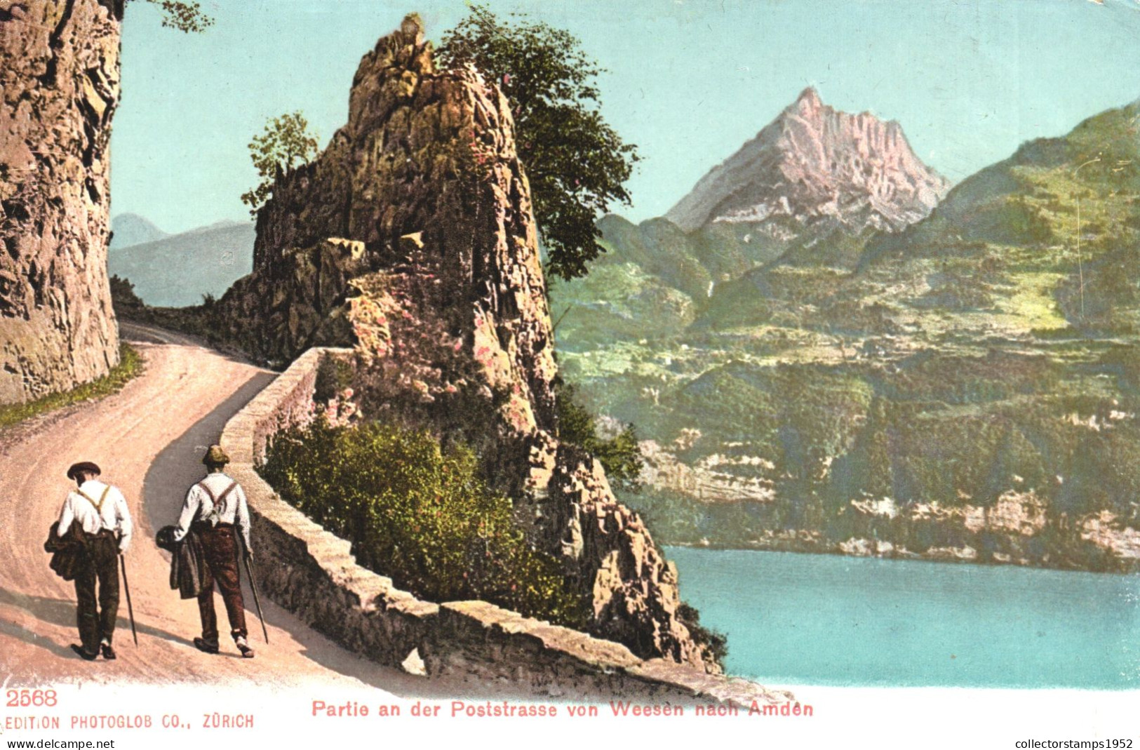 AMDEN, ST. GALLEN, MOUNTAIN, LAKE, SWITZERLAND, POSTCARD - Amden