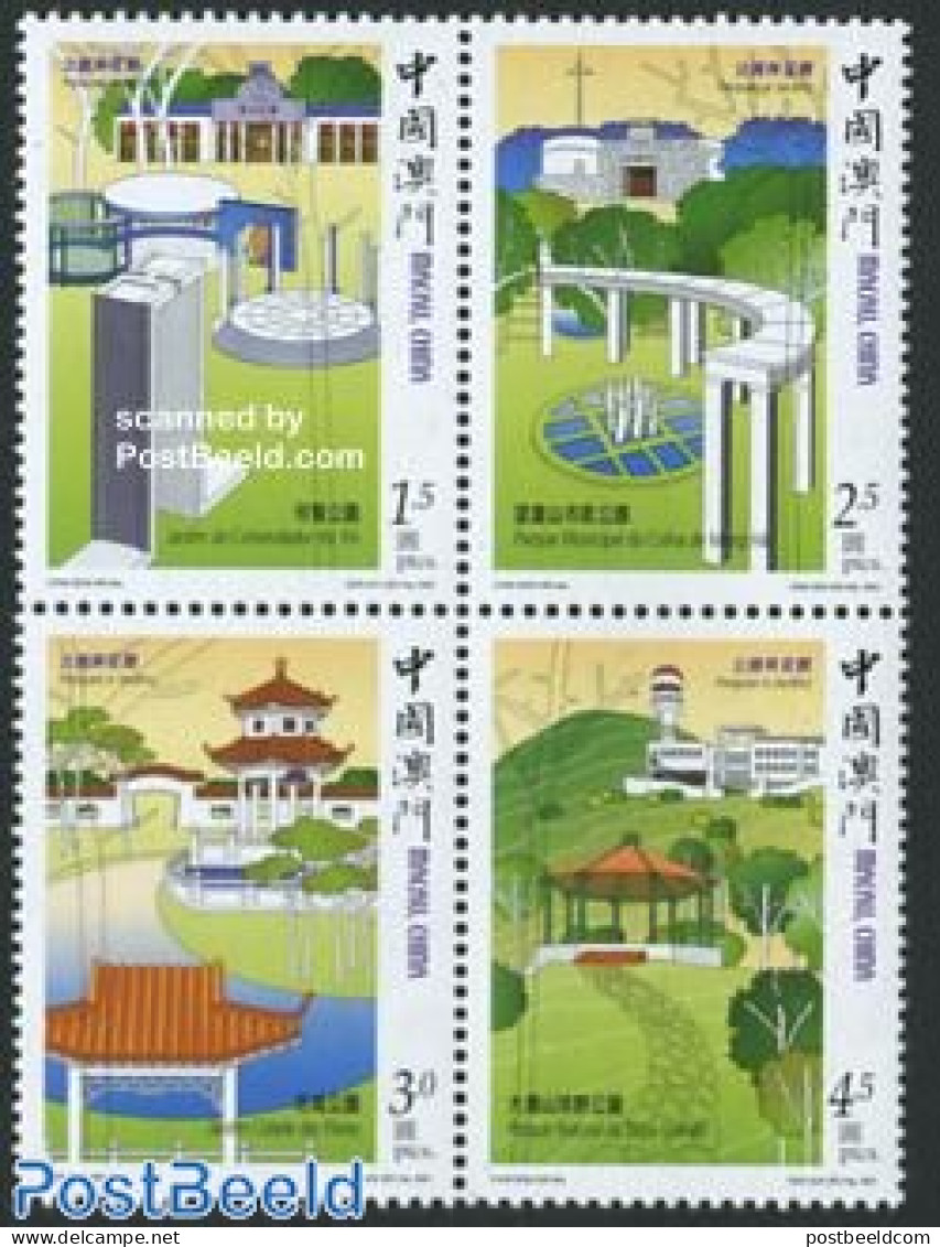 Macao 2001 Gardens 4v [+], Mint NH, Nature - Gardens - Ungebraucht