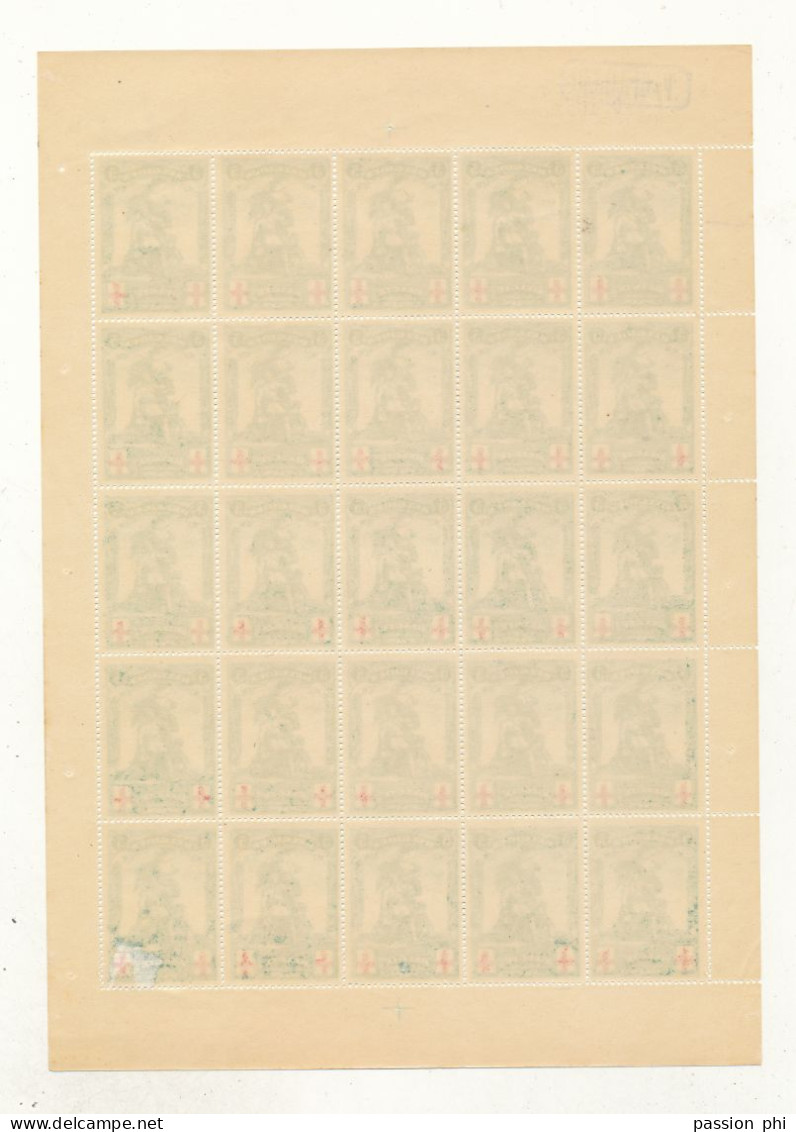 BELGIUM RED CROSS MERODE COB 126 GENUINE AUTHENTIQUE SHEET MNH LITTLE FAULTS ON THE GUM - 1914-1915 Rotes Kreuz