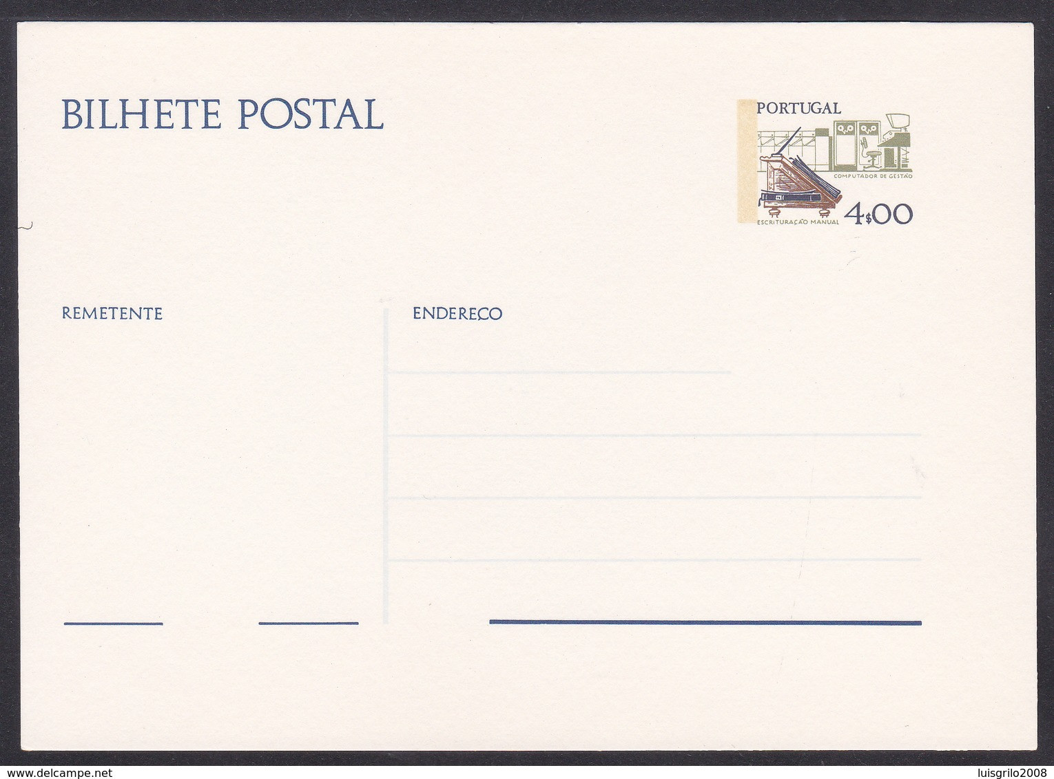 Postal Stationery/ Bilhete Postal Portugal - Instrumentos De Trabalho 4$00 - Enteros Postales