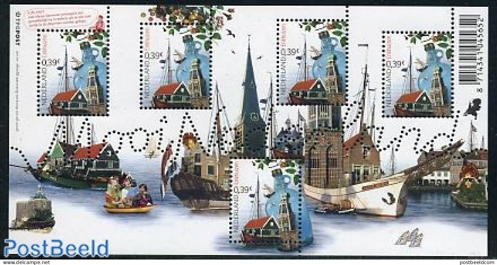 Netherlands 2006 Beautiful Holland, Enkhuizen S/s, Mint NH, Nature - Religion - Transport - Various - Cats - Churches,.. - Ongebruikt