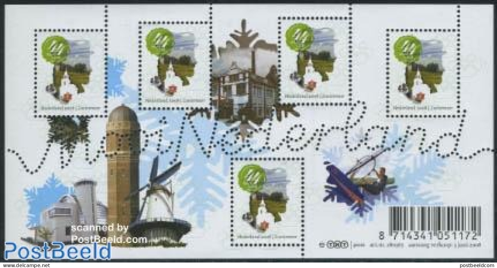 Netherlands 2008 Beautiful Holland, Zoetermeer S/s, Mint NH, Various - Mills (Wind & Water) - Tourism - Unused Stamps