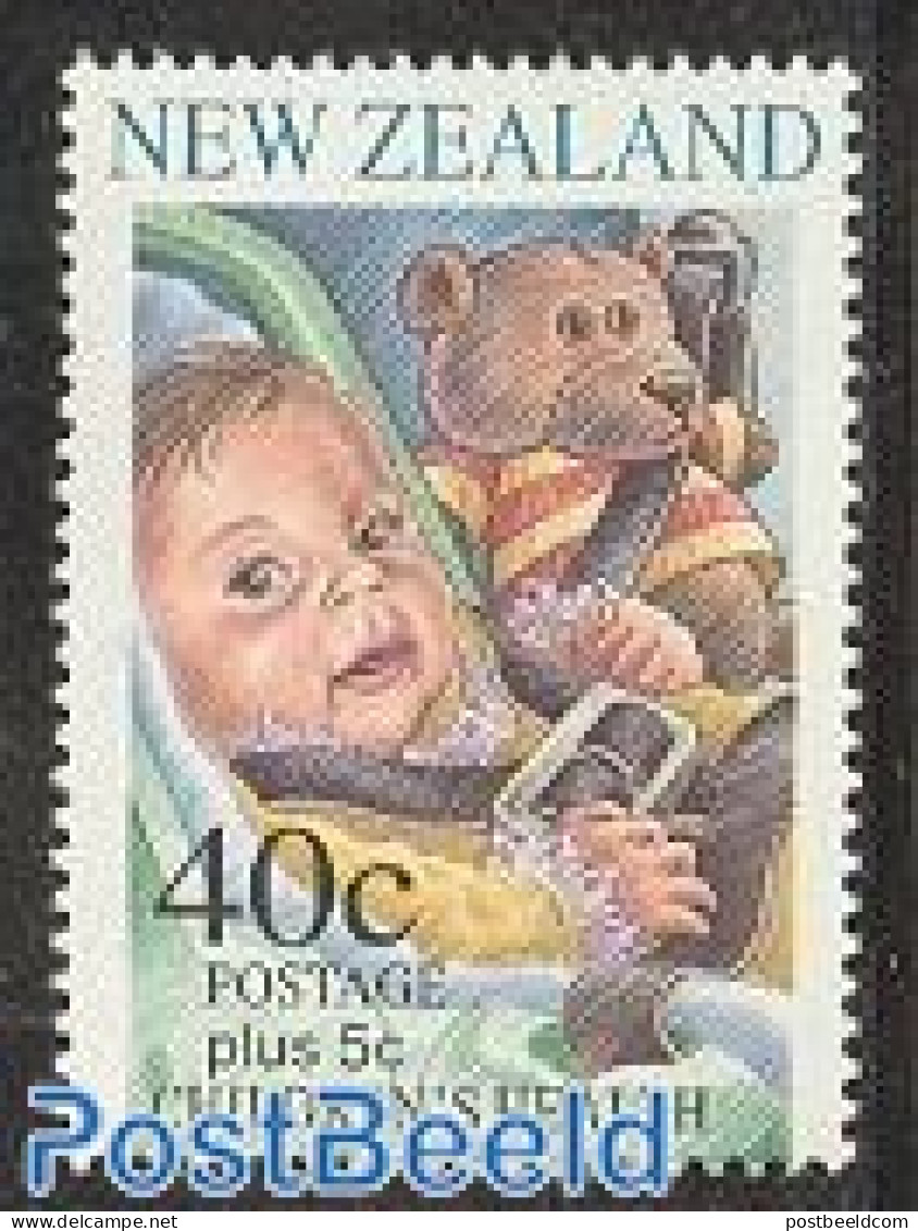 New Zealand 1996 Health 1v With Teddy Bear, Mint NH, Nature - Transport - Various - Traffic Safety - Special Items - T.. - Ungebraucht