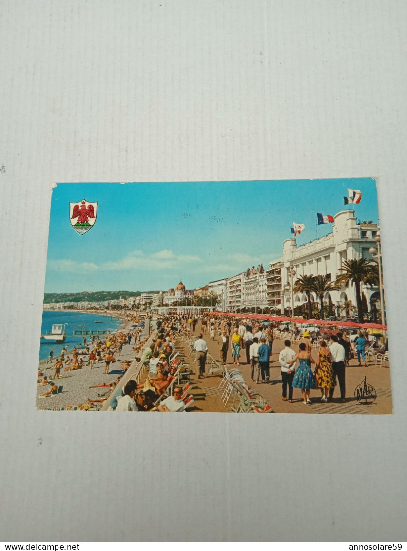 CARTOLINE: NICE - LA COTE D'AZUR - LA PROMENADE DES ANGLAIS (MOVIMENTATA) - VIAGGIATA - F/G - COLORI - LEGGI - Colecciones Y Lotes