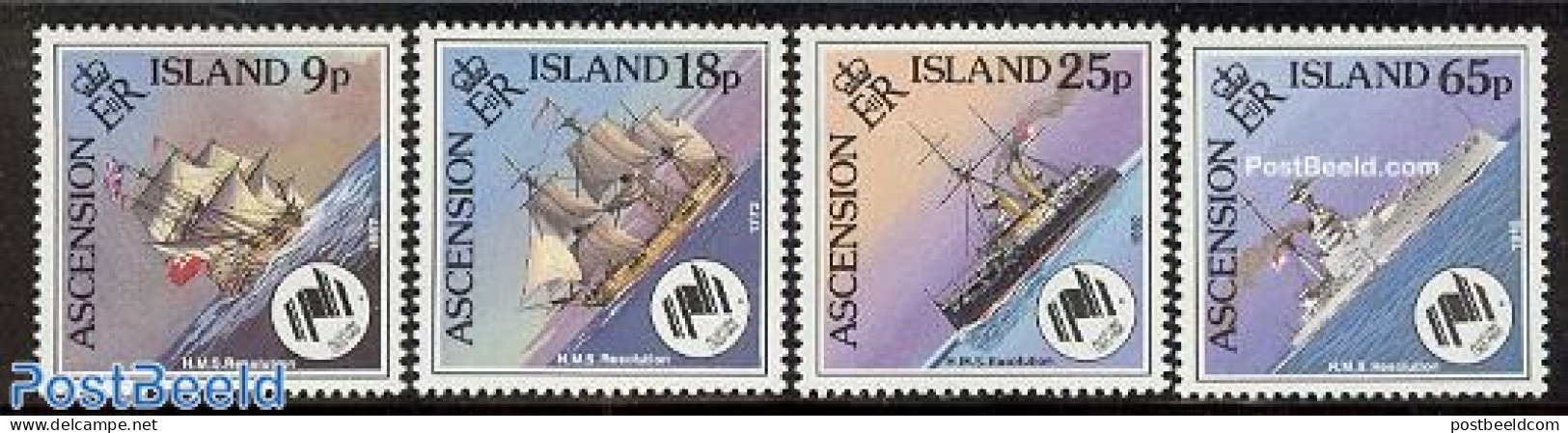 Ascension 1988 Australian Colonisation 4v, Mint NH, Transport - Ships And Boats - Barcos