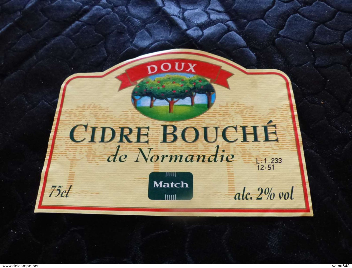 E-88 , Etiquette, Cidre Bouchée De Normandie Doux - Autres & Non Classés