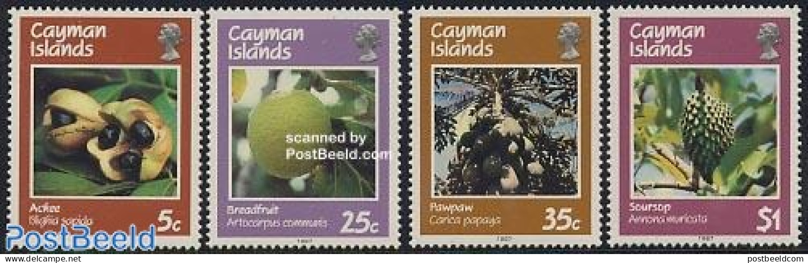 Cayman Islands 1987 Fruits 4v, Mint NH, Nature - Fruit - Frutta