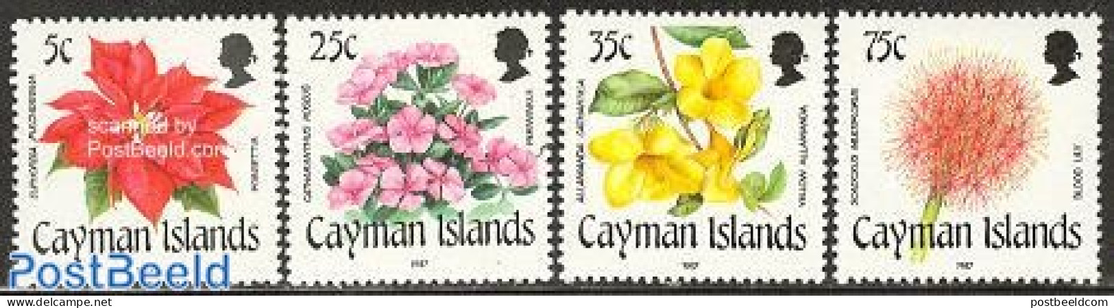 Cayman Islands 1987 Flowers 4v, Mint NH, Nature - Flowers & Plants - Caimán (Islas)