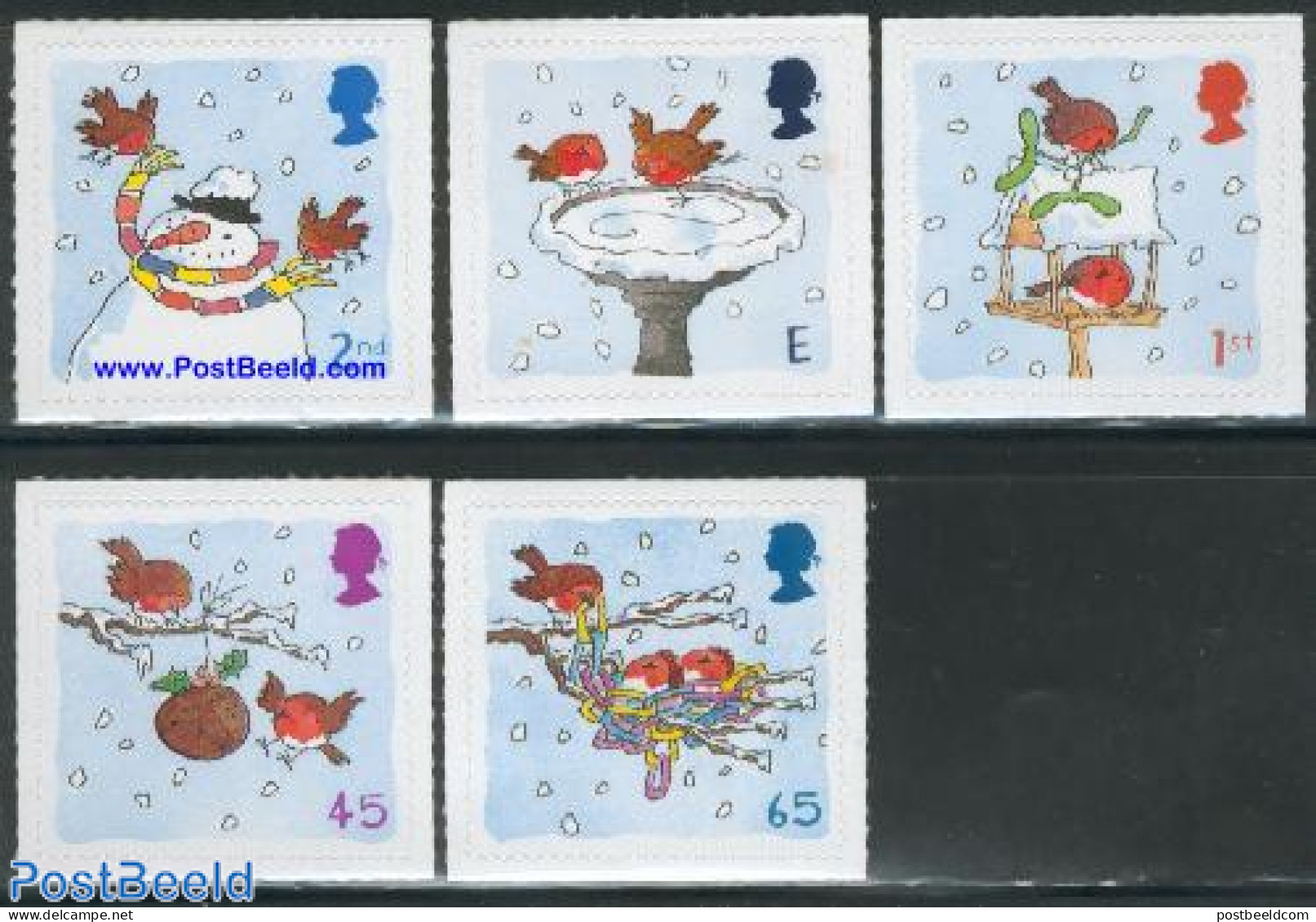 Great Britain 2001 Christmas 5v, Mint NH, Nature - Religion - Birds - Christmas - Neufs