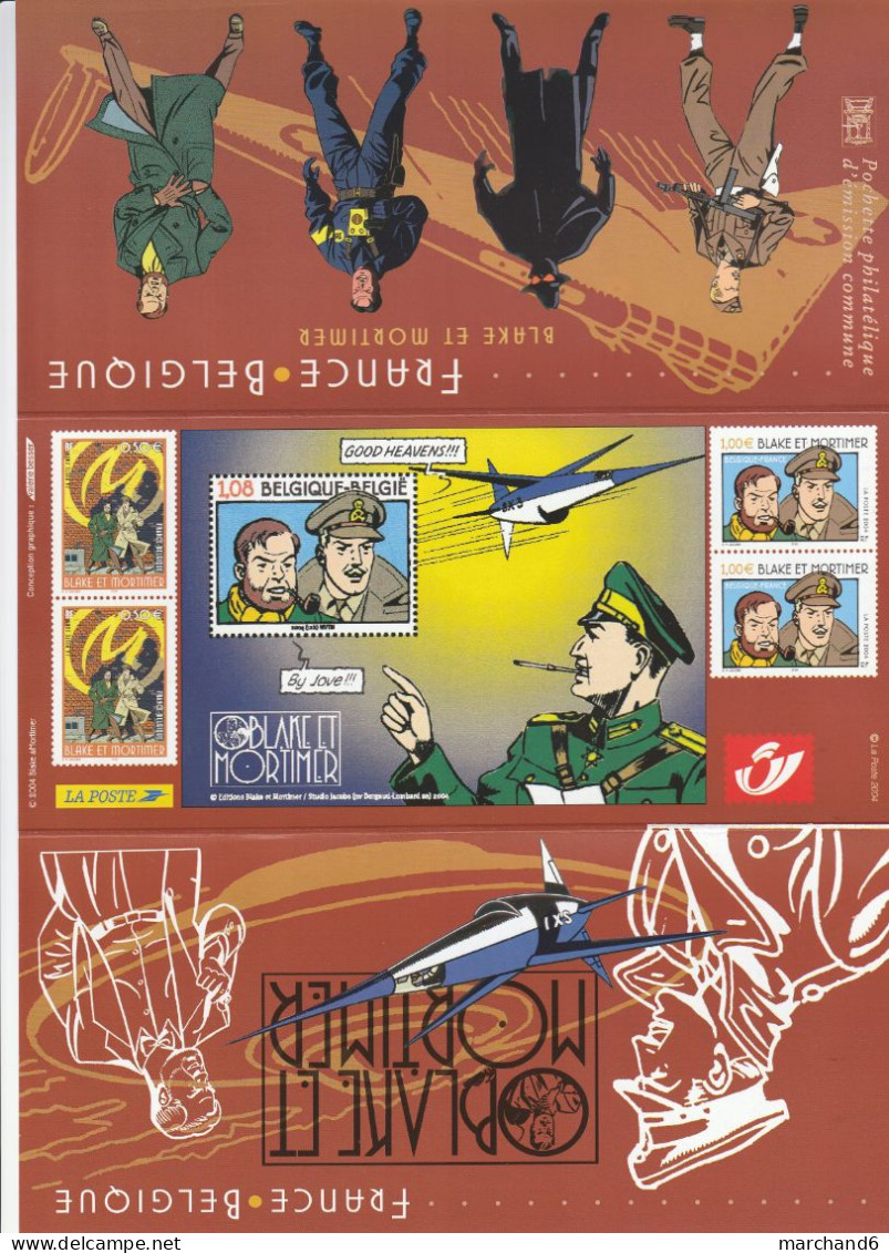 2004 France Belgique Pochette Souvenir N°23 émissions Communes Blake Et Mortimer N°3669/70 Et Bf 102 Neuf ** - Autres & Non Classés