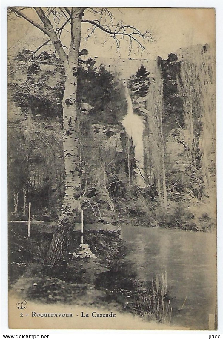 CPA 13 Rare Roquefavour La Cascade Près De Ventabren Aix En Provence Coudoux Eguilles Velaux Marignane Vitrolles Rognac - Autres & Non Classés