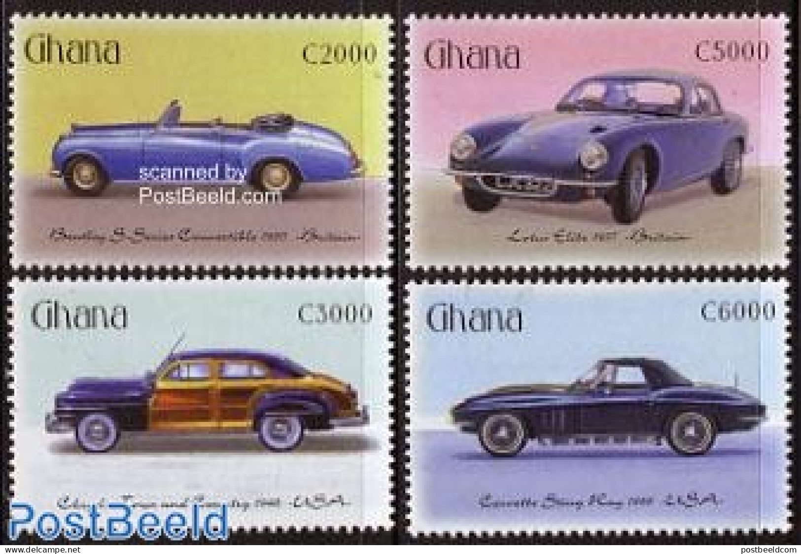 Ghana 2001 Automobiles 4v, Mint NH, Transport - Automobiles - Coches