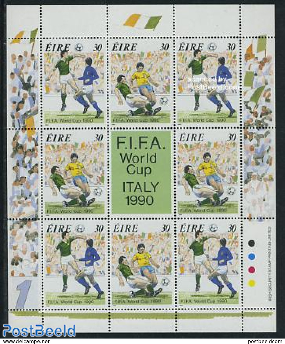 Ireland 1990 World Cup Football M/s, Mint NH, Sport - Football - Sport (other And Mixed) - Neufs