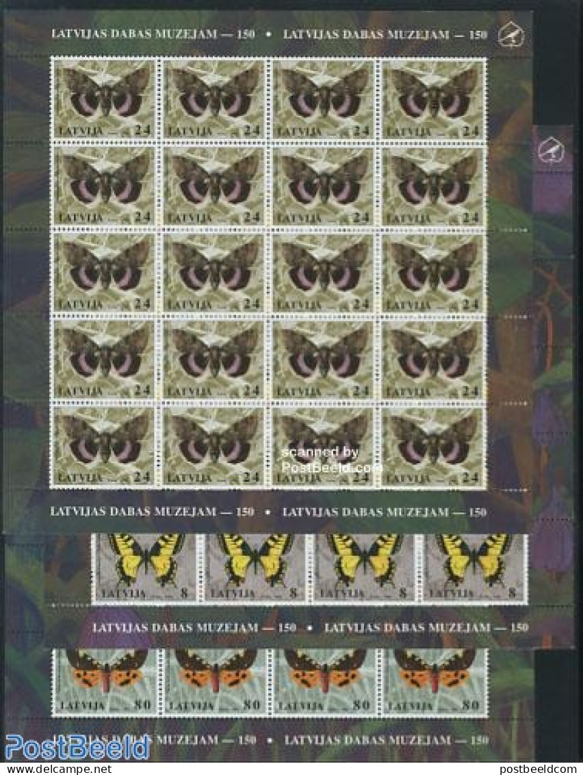 Latvia 1996 Butterflies 3 M/ss (= 20 Sets), Mint NH, Nature - Butterflies - Sonstige & Ohne Zuordnung