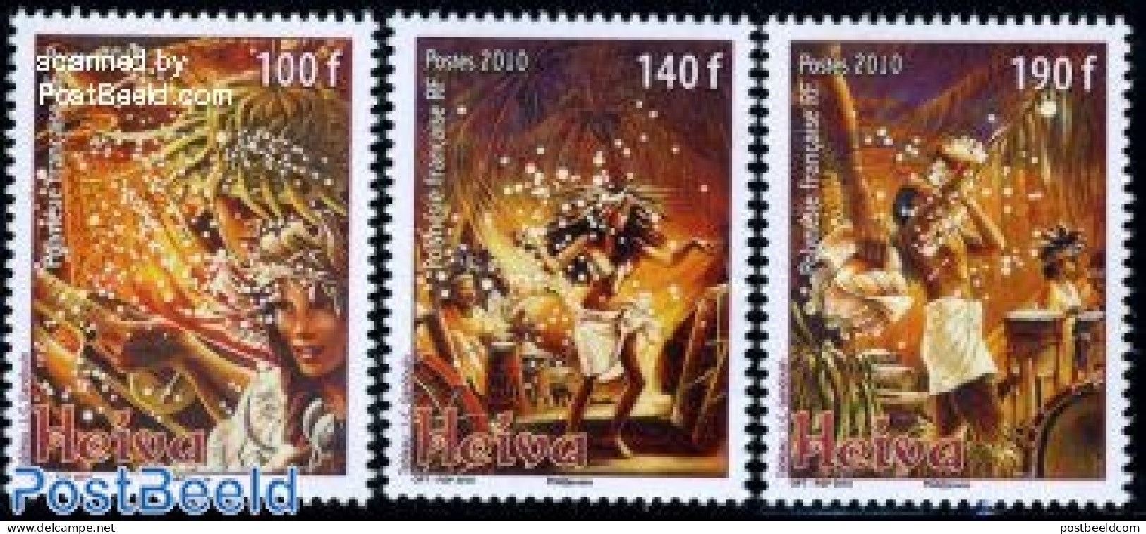 French Polynesia 2010 Heiva 3v, Mint NH, Various - Folklore - Ongebruikt