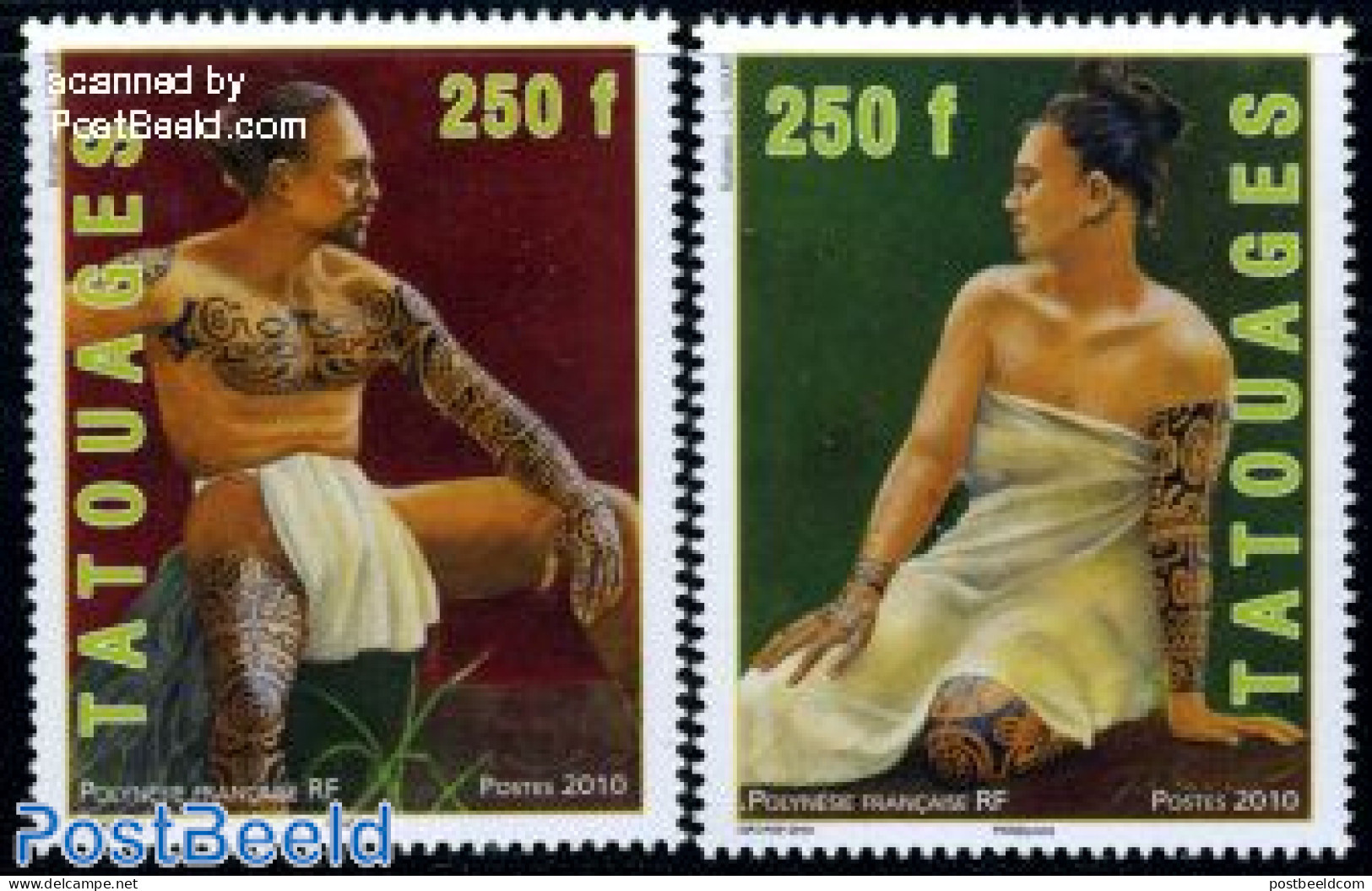 French Polynesia 2010 Tattoos 2v, Mint NH, Art - Fashion - Tattoos - Nuovi