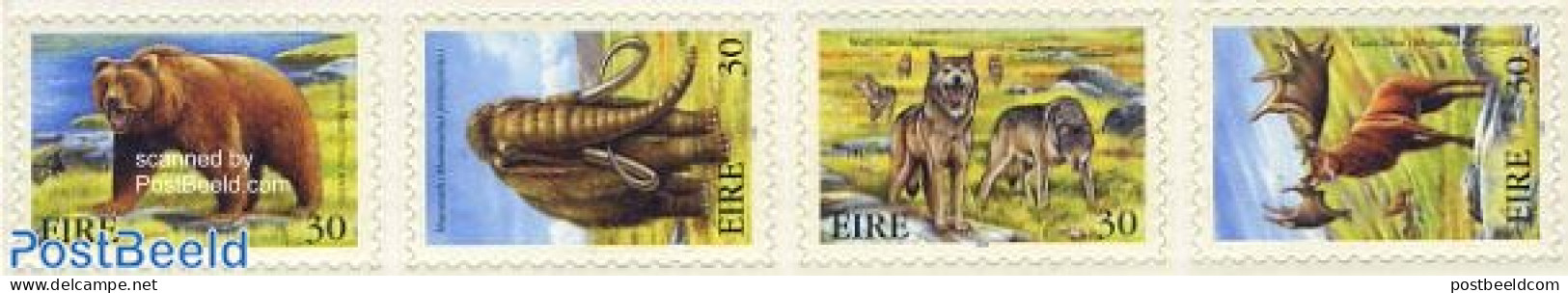 Ireland 1999 Extinct Animals 4v S-a, Mint NH, Nature - Animals (others & Mixed) - Bears - Deer - Prehistoric Animals - Unused Stamps