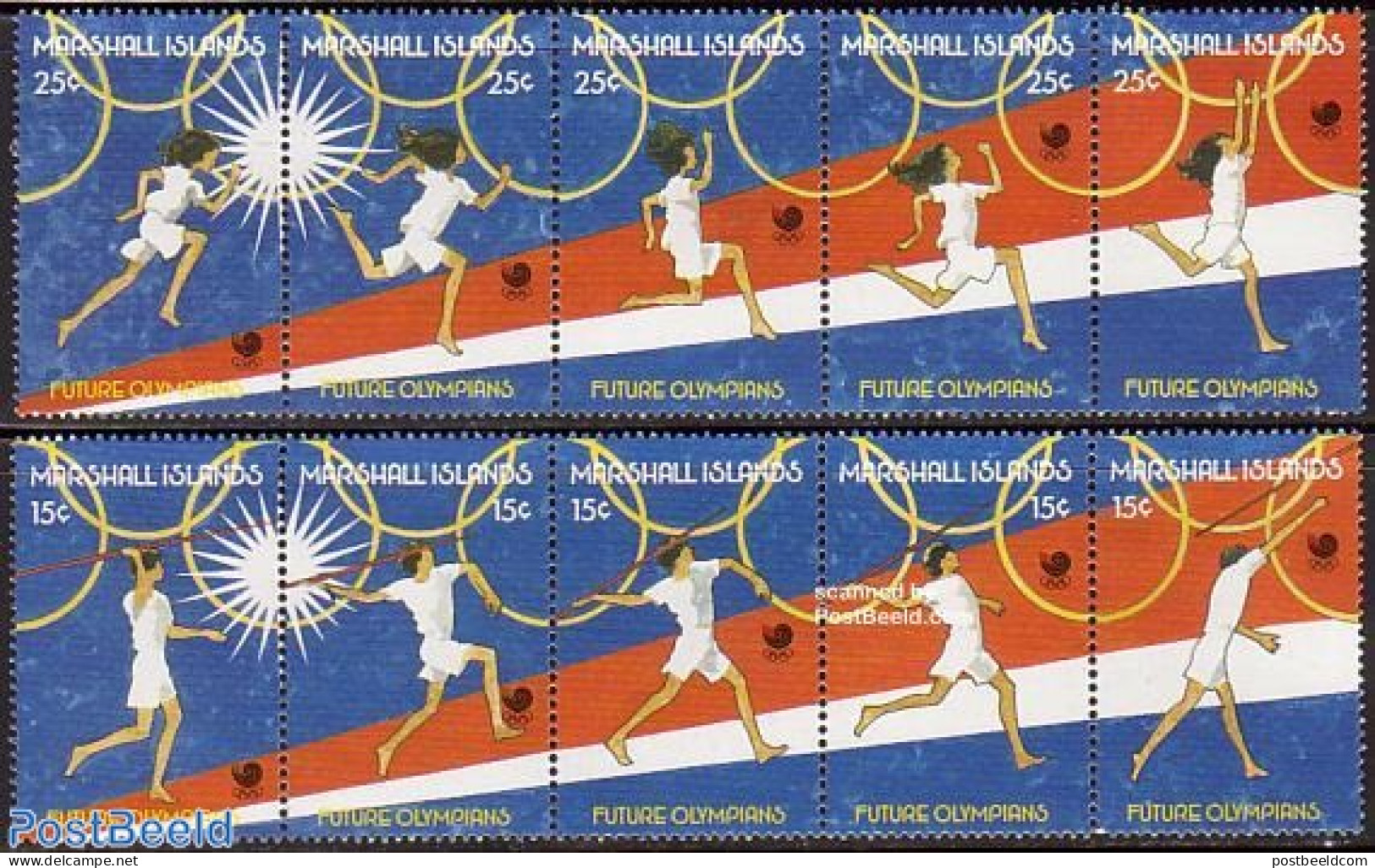 Marshall Islands 1988 Olympic Games 2x5v [::::], Mint NH, Sport - Athletics - Olympic Games - Leichtathletik