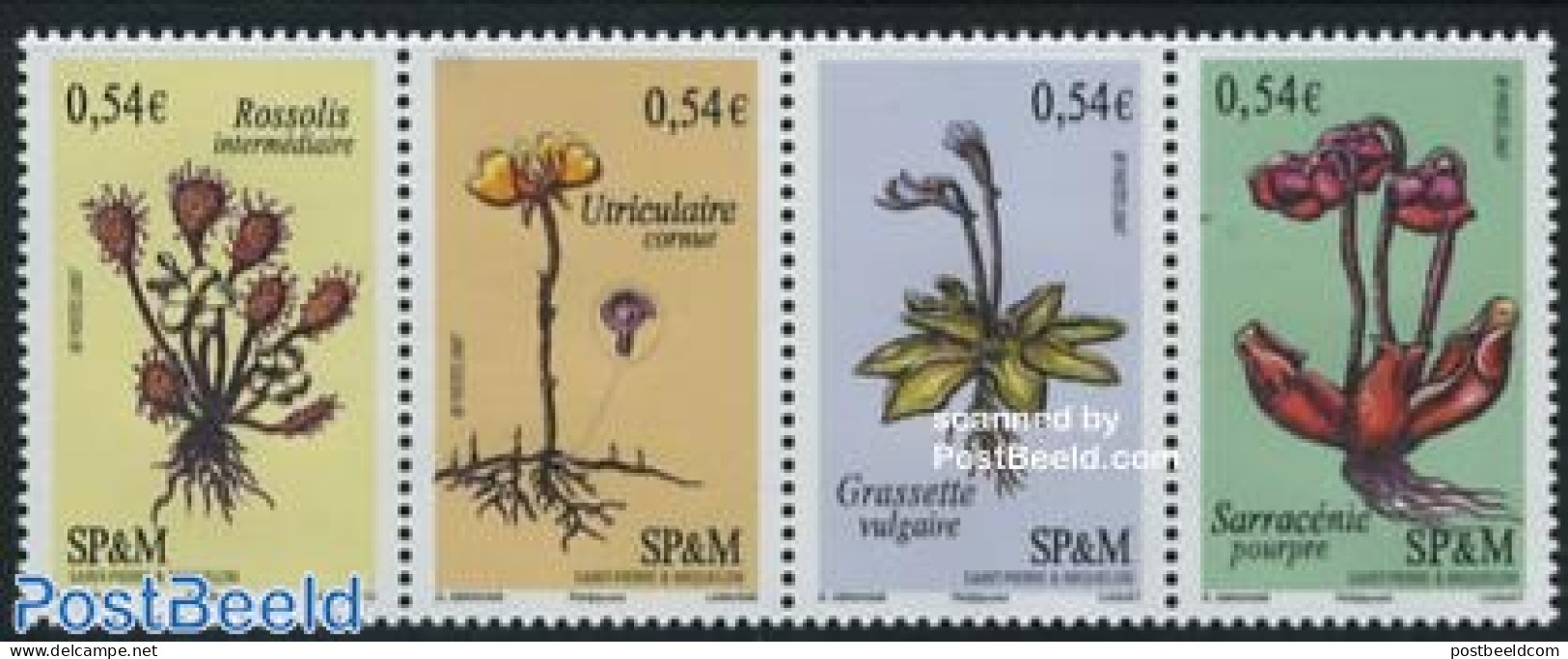 Saint Pierre And Miquelon 2007 Carnivorous Plants 4v [:::], Mint NH, Nature - Flowers & Plants - Sonstige & Ohne Zuordnung