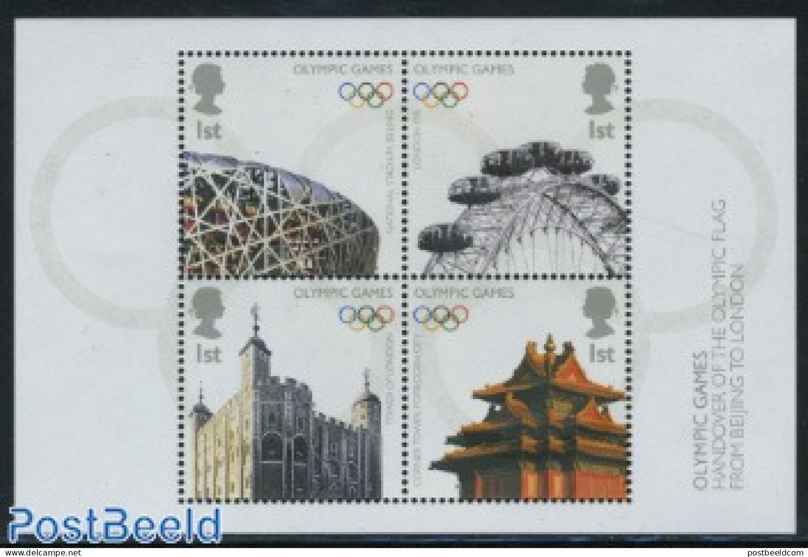 Great Britain 2008 Beijing-London Olympics S/s, Joint Issue China, Mint NH, Sport - Various - Olympic Games - Joint Is.. - Ungebraucht