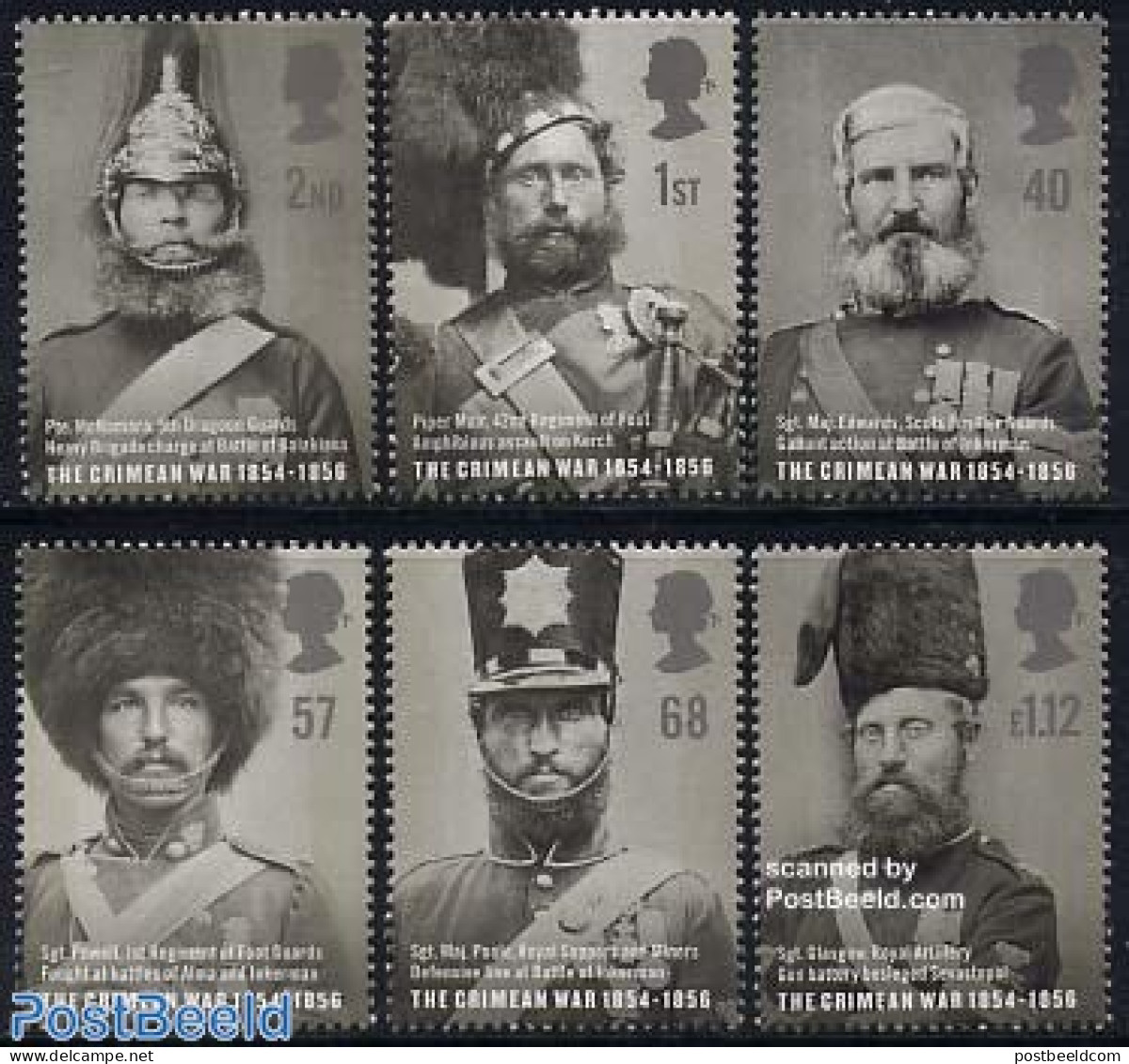 Great Britain 2004 Crimean War 6v, Mint NH, History - Various - Militarism - Uniforms - Unused Stamps