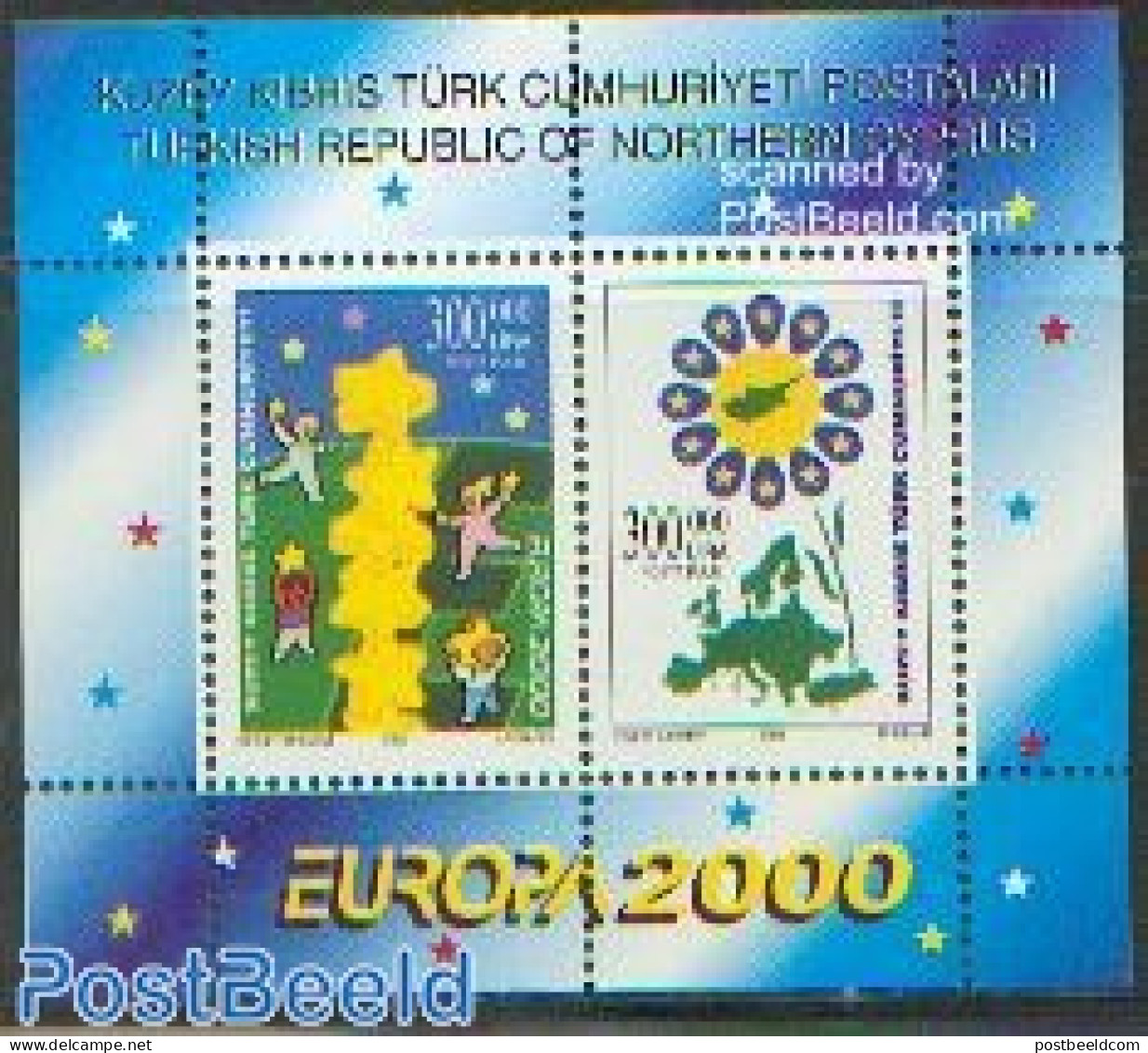 Turkish Cyprus 2000 Europe S/s, Mint NH, History - Various - Europa (cept) - Joint Issues - Maps - Gemeinschaftsausgaben