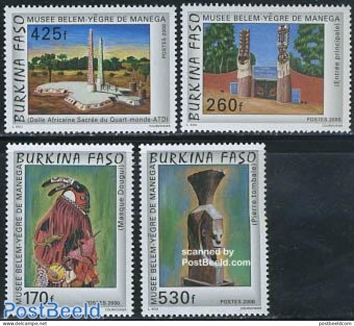 Burkina Faso 2000 Belem Yegre Museum 4v, Mint NH, Art - Museums - Musea