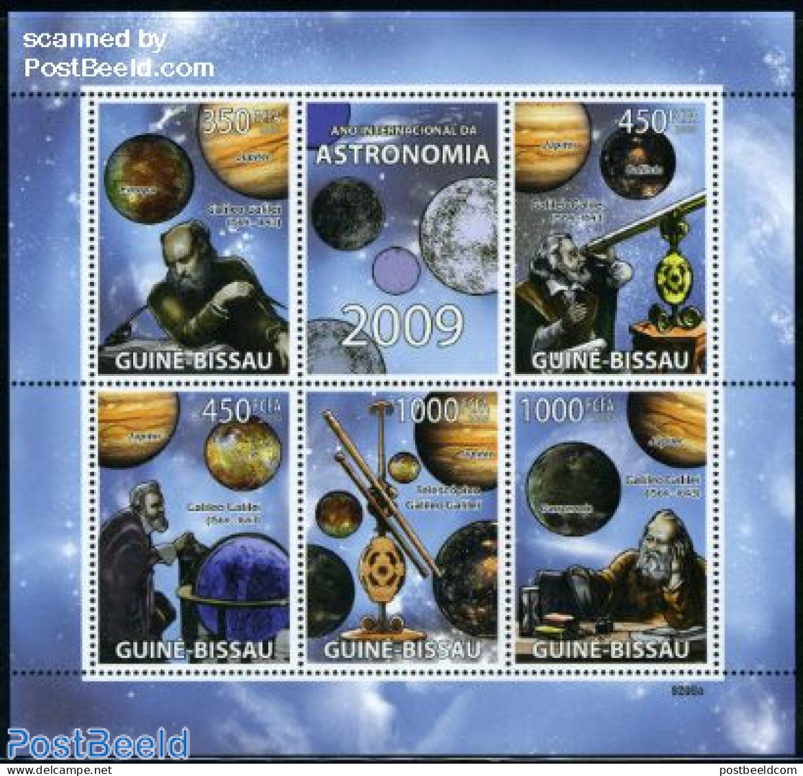 Guinea Bissau 2009 Astronomy 4v M/s, Mint NH, Science - Astronomy - Astrology