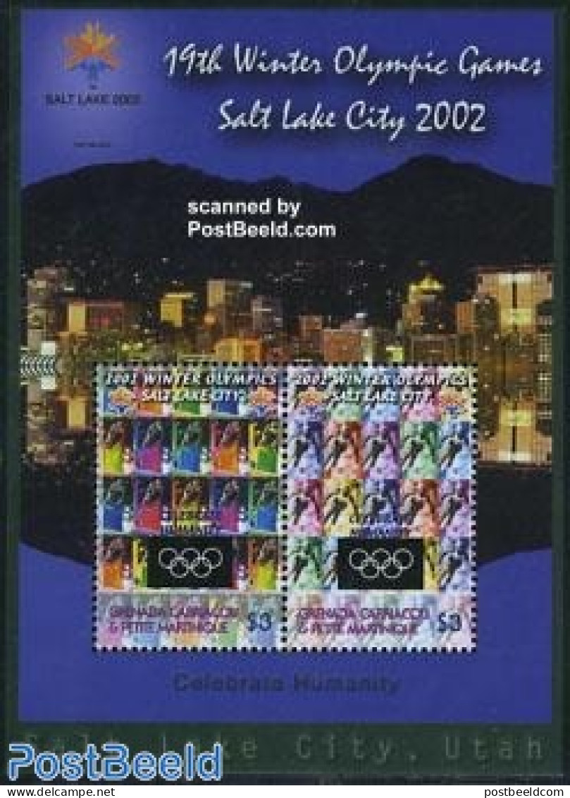 Grenada Grenadines 2002 Salt Lake City S/s, Mint NH, Sport - Olympic Winter Games - Skiing - Ski